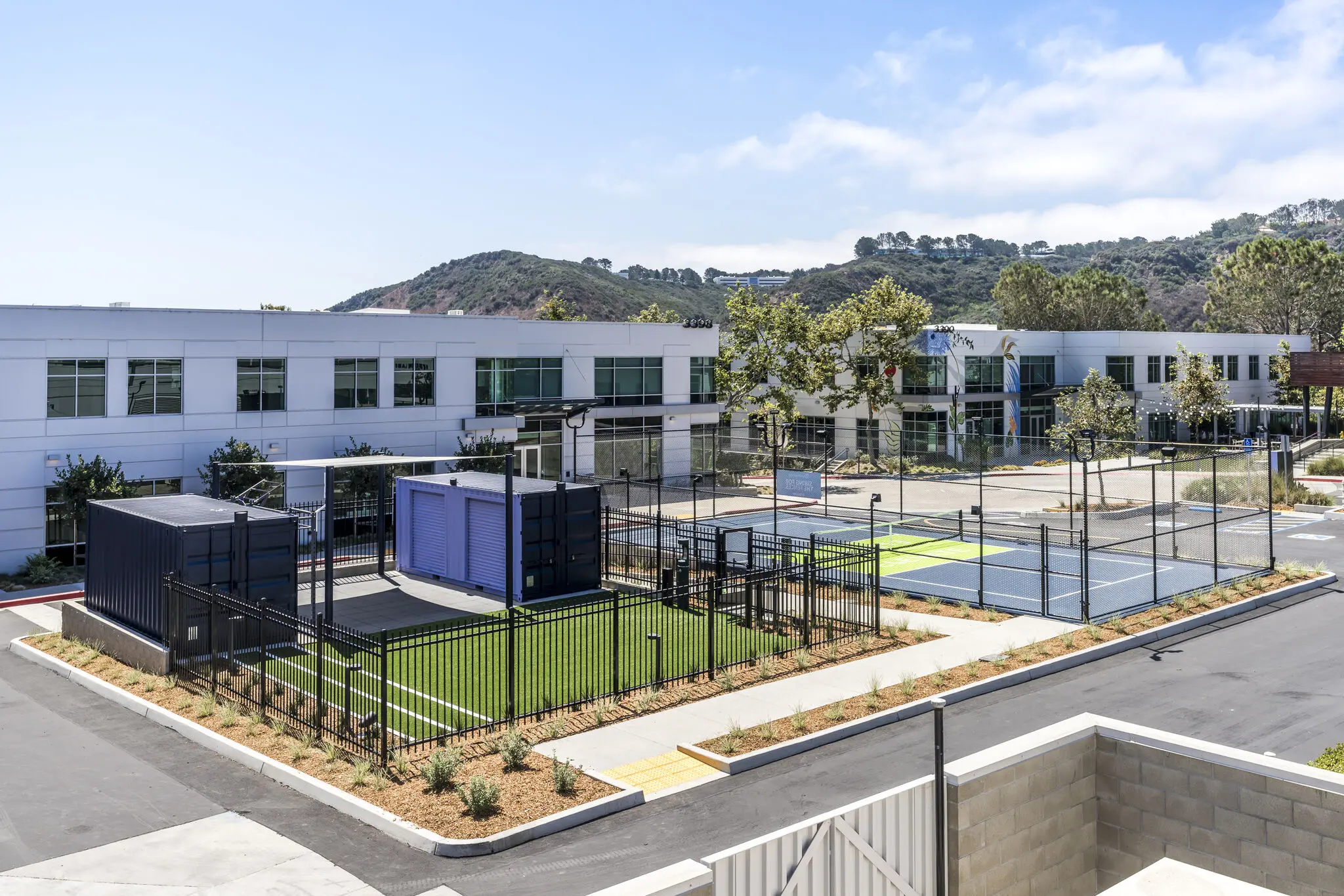 Educational buildings and outdoor sports courts