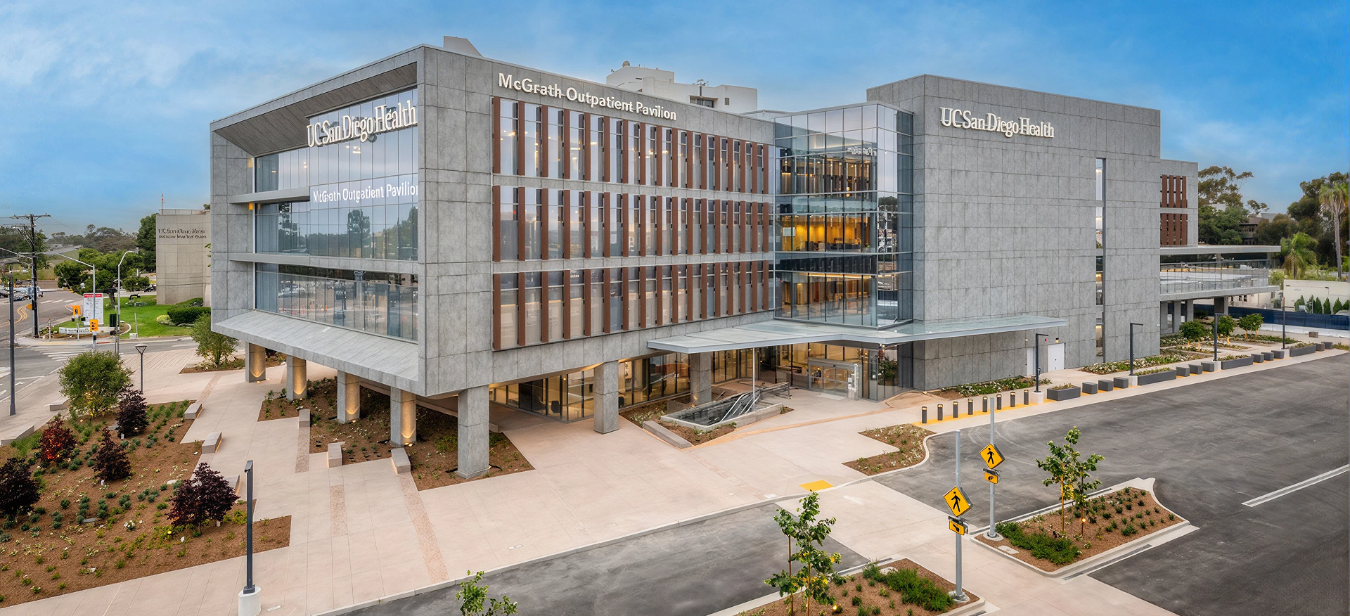 Modern building with glass facade